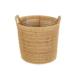 Artificial Garden BARBADOS 21499 Διακοσμητικό Πλεκτό Καλάθι - Κασπώ Γλάστρα - Flower Pot Μπεζ Μ28 x Π28 x Υ26cm