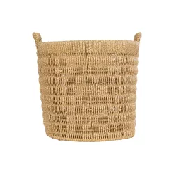 Artificial Garden BARBADOS 21499 Διακοσμητικό Πλεκτό Καλάθι - Κασπώ Γλάστρα - Flower Pot Μπεζ Μ28 x Π28 x Υ26cm