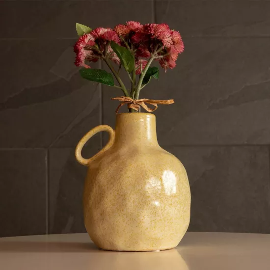 Artificial Garden SCHEELITE 21507 Διακοσμητικό Κεραμικό Βάζo Μπέζ Φ15 x Υ17 cm Artificial Garden SCHEELITE 21507 Διακοσμητικό Κεραμικό Βάζo Μπέζ Φ15 x Υ17 cm