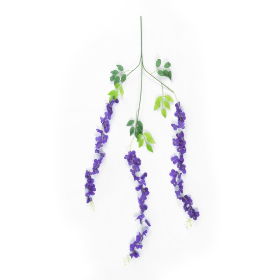 Artificial Garden VIOLET WISTERIA FLOWER BRANCH 21509 Σετ 12 Τεχνητά Διακοσμητικά κλαδιά Βιστέριας Βιολετί Φ45 x Υ120cm