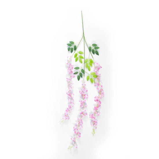 Artificial Garden PALE PINK WISTERIA FLOWER BRANCH 21511 Σετ 12 Τεχνητά Διακοσμητικά κλαδιά Βιστέριας Απαλό Ροζ Φ45 x Υ120cm