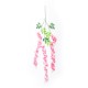 Artificial Garden HOT PINK WISTERIA FLOWER BRANCH 21512 Σετ 12 Τεχνητά Διακοσμητικά κλαδιά Βιστέριας Έντονο Ροζ Φ45 x Υ120cm