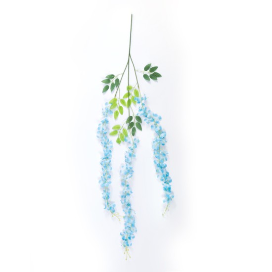 Artificial Garden BLUE WISTERIA FLOWER BRANCH 21515 Σετ 12 Τεχνητά Διακοσμητικά κλαδιά Βιστέριας Μπλέ Φ45 x Υ120cm