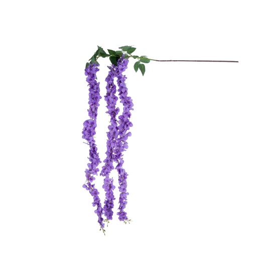 Artificial Garden PURPLE WISTERIA FLOWER BRANCH 21517 Τεχνητό Διακοσμητικό κλαδί Βιστέρια Μωβ Φ45 x Υ164cm