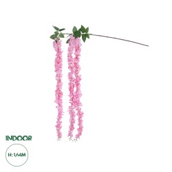 Artificial Garden PINK WISTERIA FLOWER BRANCH 21518 Τεχνητό Διακοσμητικό κλαδί Βιστέρια Ροζ Φ45 x Υ164cm