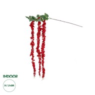 Artificial Garden RED WISTERIA FLOWER BRANCH 21519 Τεχνητό Διακοσμητικό κλαδί Βιστέρια Κόκκινο Φ45 x Υ164cm