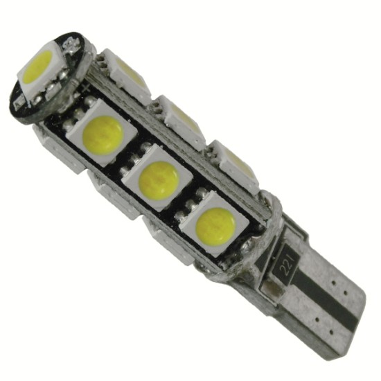 T10 W5W 21540 Λαμπτήρας LED T10 Can Bus με 13 SMD 5050 3.22W DC 12-16V IP20  660lm 120° Ψυχρό Λευκό