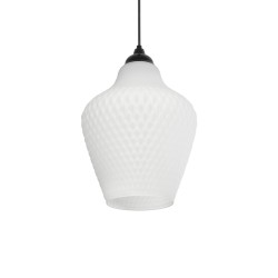 SKLO 206-0023 Μοντέρνο Κρεμαστό Φωτιστικό Οροφής με Ντουί 1 x E27 AC 220-240V IP20 - Λευκό - Μ22 x Π22 x Υ31cm