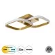 NORA 61063 Μοντέρνο Φωτιστικό Οροφής LED 22W 2640lm 300° AC 220-240V IP20 Ρυθμιζόμενο Λευκό CCT με On/Off 2700K/4500K/6000K - Lumileds SMD Chip - Σατινέ Χρυσό Βούρτσας - Μ40 x Π24 x Υ7cm - 3 Χρόνια Εγγύηση