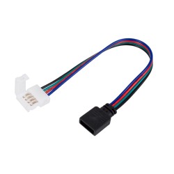 STRIPART 70741 Ενωτικός Ταχυσύνδεσμος για Πολύχρωμη RGB Ταινία LED 4Pin 10mm σε 4Pin Θηλυκό Σύνδεσμο IP20 - Μ17 x Π1.5 x Υ0.4cm