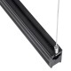 MARKET 61022-P Γραμμικό Κρεμαστό Φωτιστικό Linear LED 18W 2170lm 60° AC 220-240V Μ120 x Π2 x Υ4cm Θερμό Λευκό 2700K - Μαύρο - 3 Years Warranty