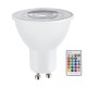 76067 Σποτ LED GU10 MR16 5W 350lm 120° AC 220-240V IP20 Φ5 x Υ5.8cm - Εναλλαγή Φωτισμού μέσω Τηλεχειριστηρίου RGB & Θερμό Λευκό 2700K - Dimmable - 2 Χρόνια Εγγύηση