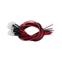 DIODECHIP 73730 Δίοδος LED 0.3W 30lm 90° DC 12V Αδιάβροχο IP65 Ψυχρό Λευκό 6000K Dimmable - Μ0.5 x Π0.5 x Υ20cm - Πακέτο 10 Τεμαχίων - 2 Χρόνια Εγγύηση