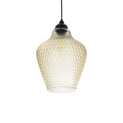 SKLO 206-0025 Μοντέρνο Κρεμαστό Φωτιστικό Οροφής με Ντουί 1 x E27 AC 220-240V IP20 - Mελί - Μ22 x Π22 x Υ31cm