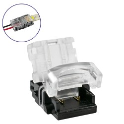 STRIPART 70720 Ενωτικός Ταχυσύνδεσμος για Μονόχρωμη Ταινία LED 2Pin 10mm σε Καλώδιο Τροφοδοσίας 2Pin Αδιάβροχο IP65 - Μ1.5 x Π2.4 x Υ0.8cm