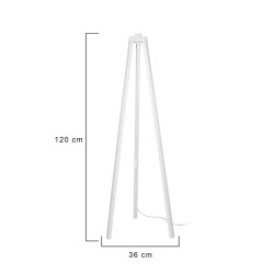TRIPOD 203-0259 Μοντέρνο Επιδαπέδιο Φωτιστικό με Ντουί 1 x E27 AC 220-240V IP20 - Λευκό - Μ38 x Π38 x Υ120cm