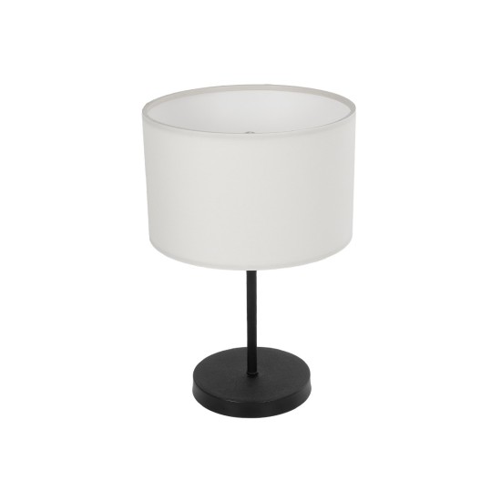 LARA 204-0075 Μοντέρνο Επιτραπέζιο Φωτιστικό Πορτατίφ με Ντουί 1 x E27 AC 220-240V IP20 - Μαύρο & Μπεζ - Μ24 x Π24 x Υ36cm