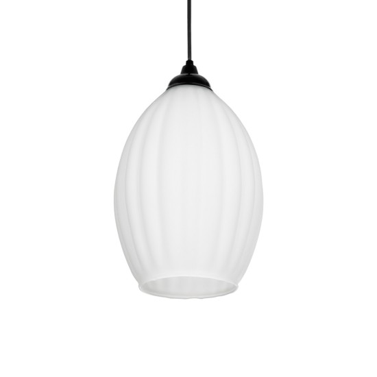 GURIA 206-0008 Μοντέρνο Κρεμαστό Φωτιστικό Οροφής με Ντουί 1 x E27 AC 220-240V IP20 - Λευκό - Μ19 x Π19 x Υ26cm