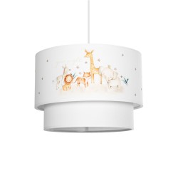 GIRAFFE 204-0007 Παιδικό Κρεμαστό Φωτιστικό Οροφής με Ντουί 1 x E27 AC 220-240V IP20 - Πολύχρωμο - Μ30 x Π30 x Υ24cm
