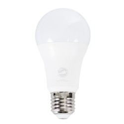 GLOBE 60048 Λάμπα E27 A60 LED 15W 1500lm 260° AC 220-240V IP20 Ψυχρό Λευκό 6000K Dimmable - Lumileds SMD Chip - Λευκό Γαλακτερό - Μ6 x Π6 x Υ11.9cm - 3 Χρόνια Εγγύηση