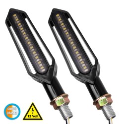 TURNLIGHT 81757 Φλας Μοτοσυκλέτας LED 1.5W/3W 220lm/440lm 120° DC 12V Αδιάβροχο IP65 Πορτοκαλί - Μ12.2 x Π2.8 x Υ2.5cm - Πακέτο 2 Τεμαχίων - 1 Χρόνο Εγγύηση