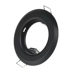 DELTA 77808 Χωνευτή Βάση για Σποτ MR16 με Ντουί GU10/GU5.3 IP20 - Μαύρο Ματ - Μ8.3 x Π8.3 x Υ3.1cm / Q6cm