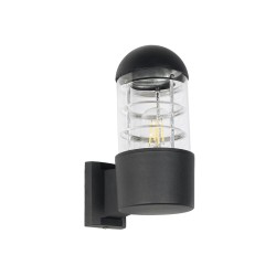 NEWI 01419 Μοντέρνο Φωτιστικό Τοίχου - Απλίκα με Ντουί 1 x E27 AC 220-240V IP20 - Μαύρο - Μ11 x Π17 x Υ25cm