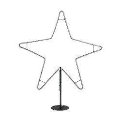 XMAS-STAR-BIG Χριστουγεννιάτικο Διακοσμητικό Φωτιστικό LED 19,5W 780lm 360° AC 220-240V Αδιάβροχο IP65 Θερμό Λευκό 2700K - Μαύρο & Διάφανο - M114 x Π25 x Υ132cm - 2 Χρόνια Εγγύηση