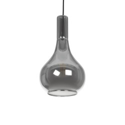 ΤΟΝΕ 206-0034 Μοντέρνο Κρεμαστό Φωτιστικό Οροφής με Ντουί 1 x E27 AC 220-240V IP20 - Μαύρο Φιμέ - Μ20 x Π20 x Υ36cm