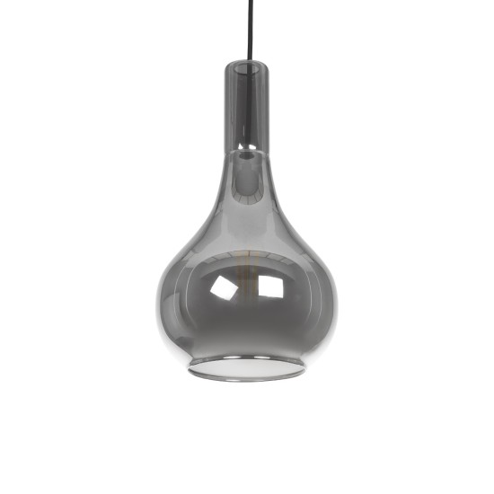 ΤΟΝΕ 206-0034 Μοντέρνο Κρεμαστό Φωτιστικό Οροφής με Ντουί 1 x E27 AC 220-240V IP20 - Μαύρο Φιμέ - Μ20 x Π20 x Υ36cm