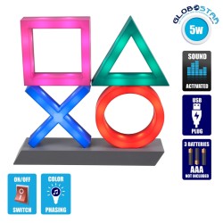 76543 Επιτραπέζιο Φωτιστικό Πορτατίφ LED 5W -lm 180° DC 5V IP20 LED Πολύχρωμο Πλαστικό - Μ31.5 x Π7 x Υ30cm