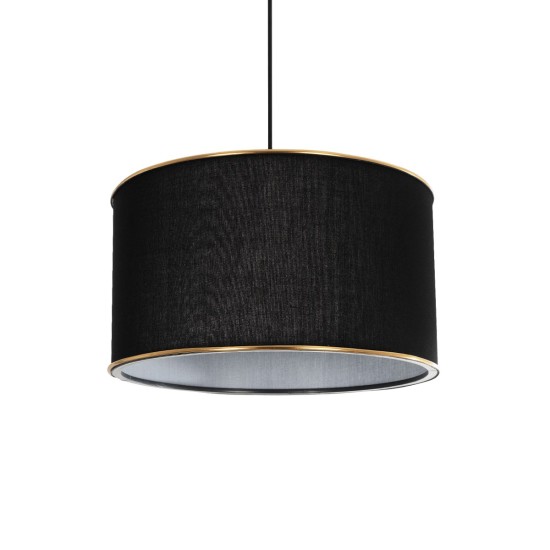 LOFTY 204-0092 Μοντέρνο Κρεμαστό Φωτιστικό Οροφής με Ντουί 1 x E27 AC 220-240V IP20 - Μαύρο - Μ37 x Π37 x Υ21cm