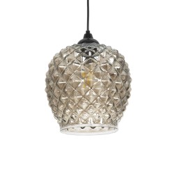 KEGEL 206-0006 Μοντέρνο Κρεμαστό Φωτιστικό Οροφής με Ντουί 1 x E27 AC 220-240V IP20 - Μαύρο Φιμέ - Μ19 x Π19 x Υ19cm