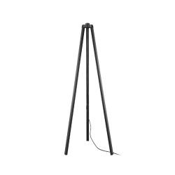 TRIPOD 203-0258 Μοντέρνο Επιδαπέδιο Φωτιστικό με Ντουί 1 x E27 AC 220-240V IP20 - Μαύρο - Μ38 x Π38 x Υ120cm