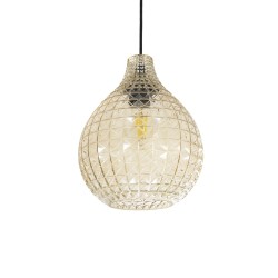 BASTIK 206-0027 Μοντέρνο Κρεμαστό Φωτιστικό Οροφής με Ντουί 1 x E27 AC 220-240V IP20 - Mελί - Μ22 x Π22 x Υ26cm