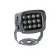 FLOODXENA 90125 Προβολέας Σποτ Wall Washer LED 12W 1020lm 10° AC 220-240V Αδιάβροχο IP65 Φούξια - Bridgelux SMD Chip - Γκρι Ανθρακί - Μ13.5 x Π11 x Υ15cm - 3 Χρόνια Εγγύηση