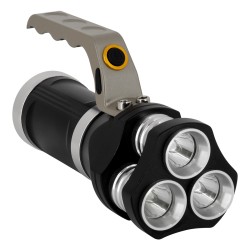 79025 EXTREME Φορητός Επαναφορτιζόμενος Φακός LED CREE XHP50 30W 3000lm με 3 Modes & 3 x Μπαταρίες 18650 20400mAh Li-ion και με Φόρτιστή Αυτοκινήτου & Πρίζας Αδιάβροχος IP65 Ψυχρό Λευκό 6000K