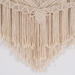 35502 Μακραμέ Κουρτίνα Χειροποίητη Μπεζ Π200 x Υ200cm