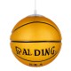 SPALDING NBA 00649 Μοντέρνο Κρεμαστό Παιδικό Φωτιστικό Οροφής Μονόφωτο 1 x E27 Πορτοκαλί Γυάλινο Φ25 x Υ25cm