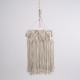 CONGO 36206 Boho - Μακραμέ - Macrame Κρεμαστό Φωτιστικό Οροφής Μονόφωτο 1 x E27 Πλεκτό Χειροποίητο Μπεζ Υφασμάτινο με Σχοινί Φ30 x Υ50cm