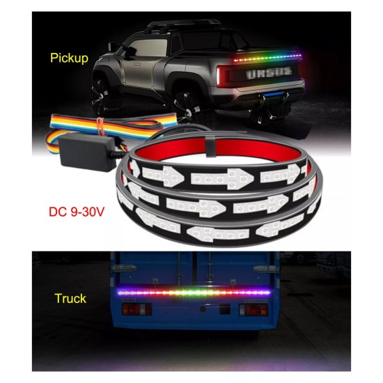 81733 Car Backlit LED Strip Εύκαμπτη Ταινία 150cm Σήμανσης DRL Αυτοκινήτου 5 Προγραμμάτα Φωτισμού LED SMD 5050 10.5W DC 9-30V Αδιάβροχη IP65 RGB - 2 Χρόνια Εγγύηση