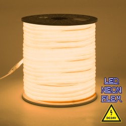 NEOTUBE 70582 Ταινία Neon Flex LED 12W/m 840lm/m 360° DC 24V Αδιάβροχο IP65 120 x SMD2835 Chip/m Θερμό Λευκό 2700K Dimmable - Sanan SMD Chip - Μ100 x Π1.3 x Υ1.3cm - 3 Χρόνια Εγγύηση
