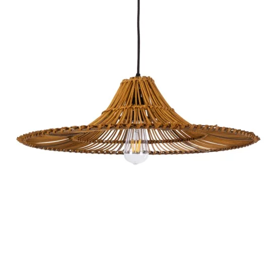 PALERMO 02310 Boho Κρεμαστό Φωτιστικό Καμπάνα Μονόφωτο 1 x E27 IP20 Καφέ Ρατάν - Μ60 x Π60 x Υ18cm PALERMO 02310 Boho Κρεμαστό Φωτιστικό Καμπάνα Μονόφωτο 1 x E27 IP20 Καφέ Ρατάν - Μ60 x Π60 x Υ18cm