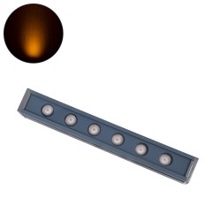 WASHERMARGO 90178 Μπάρα Φωτισμού Wall Washer LED 6W 630lm 30° DC 24V Αδιάβροχο IP65 Ultra Θερμό Λευκό 2200K Dimmable - Bridgelux SMD Chip - Γκρι Ανθρακί - Μ30 x Π4 x Υ5cm - 3 Χρόνια Εγγύηση