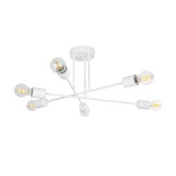SPIDI 203-0113 Μοντέρνο Φωτιστικό Οροφής με Ντουί 6 x E27 AC 220-240V IP20 - Λευκό - Μ61 x Π61 x Υ25cm