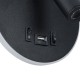 LADY-R 60938 Μοντέρνο Φωτιστικό Τοίχου - Απλίκα Ξενοδοχείου Reading Light με Φορτιστή USB 3A LED 6W 600lm 36° & 360° AC 220-240V IP20 Φυσικό Λευκό 4500K - Bridgelux COB Chip & TÜV SÜD Driver - Μαύρο Ματ - Μ15 x Π15 x Υ7cm - 3 Χρόνια Εγγύηση