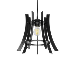 VIVIDUS 202-0029 Μοντέρνο Κρεμαστό Φωτιστικό Οροφής με Ντουί 1 x E27 AC 220-240V IP20 - Μαύρο - Μ30 x Π30 x Υ29cm