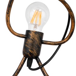 FIGURE 10001653 Παιδικό Κρεμαστό Φωτιστικό Οροφής με Ντουί 1 x E27 AC 220-240V IP20 - Χάλκινο - Μ20 x Π20 x Υ40cm