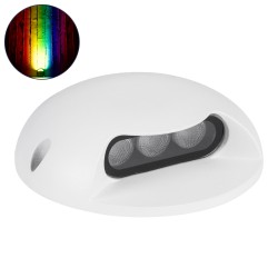 STEPLUNA 90621 Φωτιστικό Σκαλοπατιού / Διαδρόμου LED 6W 510lm 10° DC 24V Αδιάβροχο IP65 Πολύχρωμο RGB Dimmable DMX512 - Bridgelux SMD Chip - Λευκό Ματ - Μ12 x Π12 x Υ3cm - 3 Χρόνια Εγγύηση