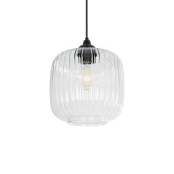 MELONI 206-0013 Μοντέρνο Κρεμαστό Φωτιστικό Οροφής με Ντουί 1 x E27 AC 220-240V IP20 - Διάφανο - Μ20 x Π20 x Υ24cm